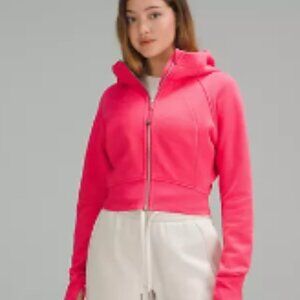 Scuba full-zip cropped hoodie